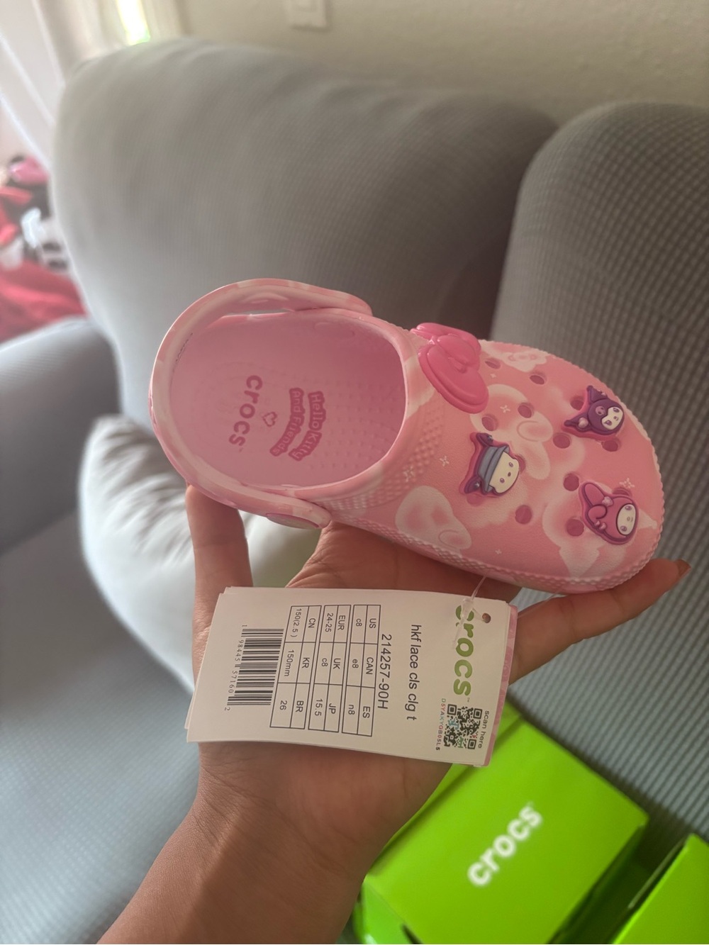 CROCS Kids' Pink Graphic Classic Clog